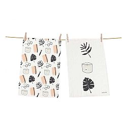 Set 2 kusů utěrek z bavlny Butter Kings Hygge Moment, 70 x 50 cm