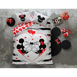 Set bavlněného povlečení na dvoulůžko s prostěradlem Mickey Licensed, 200 x 220 cm