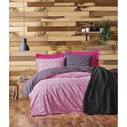 Set bavlněného povlečení na dvoulůžko s prostěradlem Spezia, 200 x 220 cm