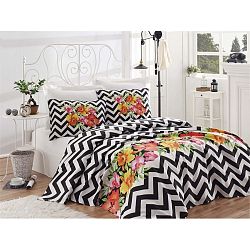 Set bavlněného přehozu, prostěradla a 2 povlaků na polštáře na dvoulůžko Turro Remedy, 200 x 235 cm