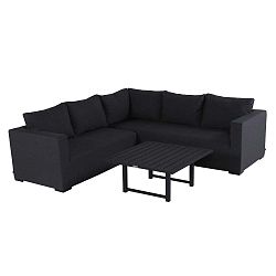 Set černého zahradního nábytku a čtvercového stolku Hartman Oliver