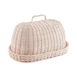 Set chlebníku z ratanu a bavlněné utěrky Orion Oval