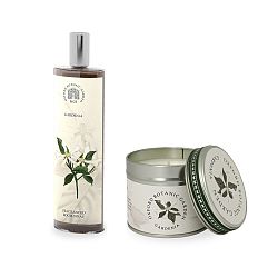 Set interierového vonného spreje a svíčky s vůni gardénie Bahoma London Fragranced