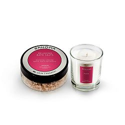 Set koupelové soli a vonné svíčky s vůní exotických květin Bahoma London