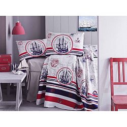 Set lehkého přehozu s povlakem na polštář a prostěradlem Bridges, 200 x 235 cm