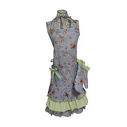 Set modré kuchyňské zástěry a chňapky Antic Line Sky