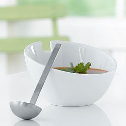 Set porcelánové mísy a lžičky na dresing Steel Function Milano