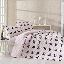 Set přehozu a povlaků na polštáře Cats, 200 x 220 cm
