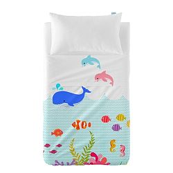 Set prostěradla a povlaku na polštář Little W Under The Sea, 120 x 180 cm