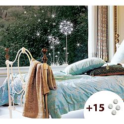 Set samolepky a 15 Swarovski krystalů Ambiance Dandelion Flowers