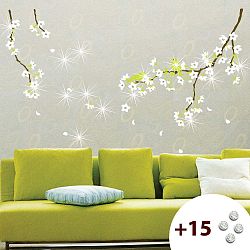 Set samolepky a 15  krystalů Ambiance Pear Tree