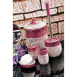 Set tmavě růžových koupelnových doplňků Mediterranean