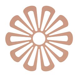 Silikonová podložka pod horké nádoby v tělové barvě Zone Flower