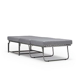 Skládací postel a modrý puf v jednom Innovation Gyda