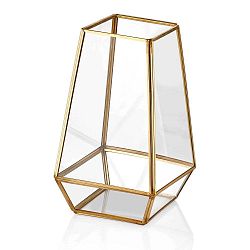 Skleněné terárium s detailem ve zlaté barvě The Mia Glamour
