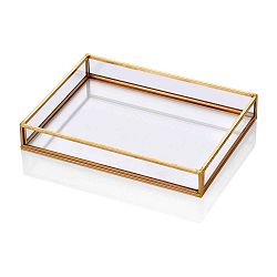 Skleněný dekorativní tác The Mia Glamour, 20 x 15 cm