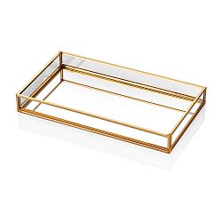 Skleněný dekorativní tác The Mia Glamour, 25 x 14 cm