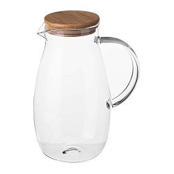 Skleněný džbán s bambusovým víčkem Unimasa Bamboo, 1,6 l