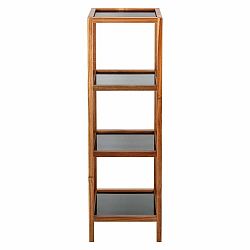 Skleněný koupelnový regál v černo-přírodní barvě 36x79 cm Fondi – Wenko