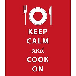 Skleněný kryt na sporák Wenko Keep Calm, 60 x 70 cm