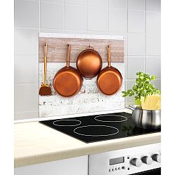 Skleněný kryt na zeď u sporáku Wenko Copper Pans, 60 x 50 cm