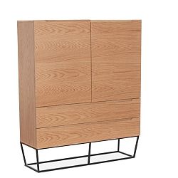 Skříň ze dřeva a kovu Ángel Cerdá Notio, 120 x 39 cm