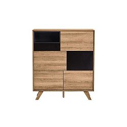 Skříňka s černými detaily Marckeric Tivoli, 100 x 115 cm