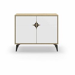 Skříňka v dekoru dubu v bílo-přírodní barvě 95x79 cm Nola – Marckeric