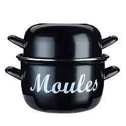 Smaltovaný hrnec na mušle Kitchen Craft Mediterranean, ⌀ 24 cm