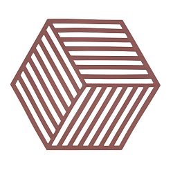 Starorůžová silikonová podložka pod horké nádoby Zone Hexagon