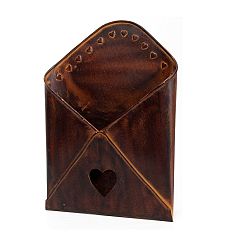 Stojan na dopisy z kartáčovaného kovu Antic Line Envelope, 22 x 31 cm