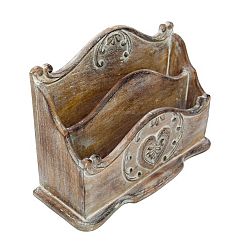 Stojan na dopisy z mangového dřeva Antic Line Letter Vintage