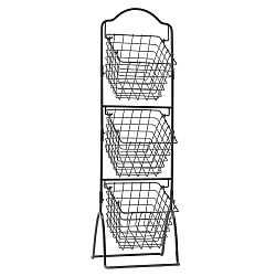 Stojan se 3 drátěnými koši na ovoce a zeleninu Creative Tops