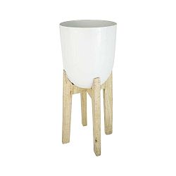 Stojan z mangového dřeva na květináč HF Living, ø 22 x 50 cm