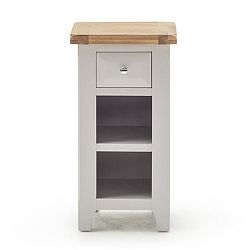 Stolek z akáciového dřeva s 1 šuplíkem VIDA Living Clemence