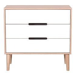 Stolek z dubového dřeva se 3 šuplíky Artemob Barry