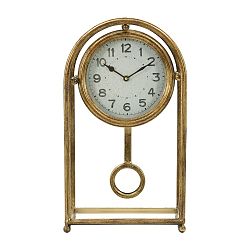 Stolní hodiny ve zlaté barvě Mauro Ferretti Pendol