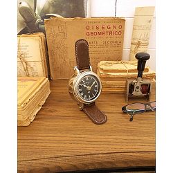 Stolní ocelové hodiny Orchidea Milano Simone, ⌀ 10 cm