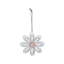 Střední kovová závěsná dekorace ve tvaru květiny s motivem květiny Ego Dekor, ø 13 cm