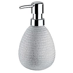 Stříbrný keramický dávkovač mýdla Wenko Polaris Juwel