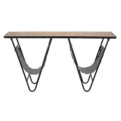 Stůl s úložným prostorem na noviny s deskou z jedlového dřeva Mauro Ferretti Elevator, 120 x 43 cm