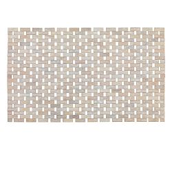 Světlá koupelnová podložka z bambusu Wenko Edna, 50x80 cm