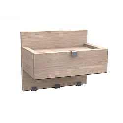 Světlá přírodní polička na mobilní telefon s háčky Folke Ran