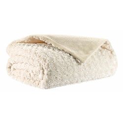 Světle béžový pléd Tiseco Home Studio Curl, 150 x 200 cm