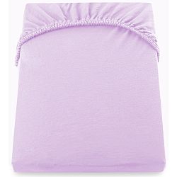 Světle fialové elastické prostěradlo DecoKing Nephrite, 220–220 cm