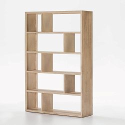 Světle hnědá dřevěná knihovna Thai Natura, 120 x 180 cm