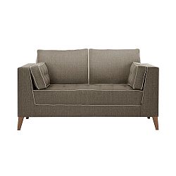 Světle hnědá dvoumístná pohovka s detaily v krémové barvě Stella Cadente Maison Atalaia Light Brown