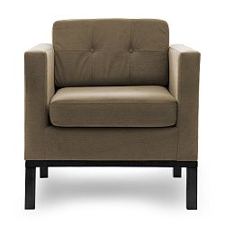 Světle hnědé křeslo s černými nohami Vivonita Johan