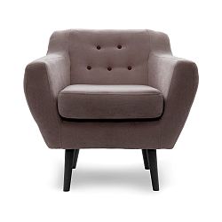 Světle hnědé křeslo s černými nohami Vivonita Kelly