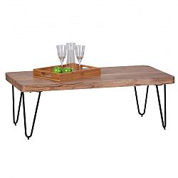 Světle hnědý konferenční stůl z masivního sheeshamového dřeva Skyport BAGLI